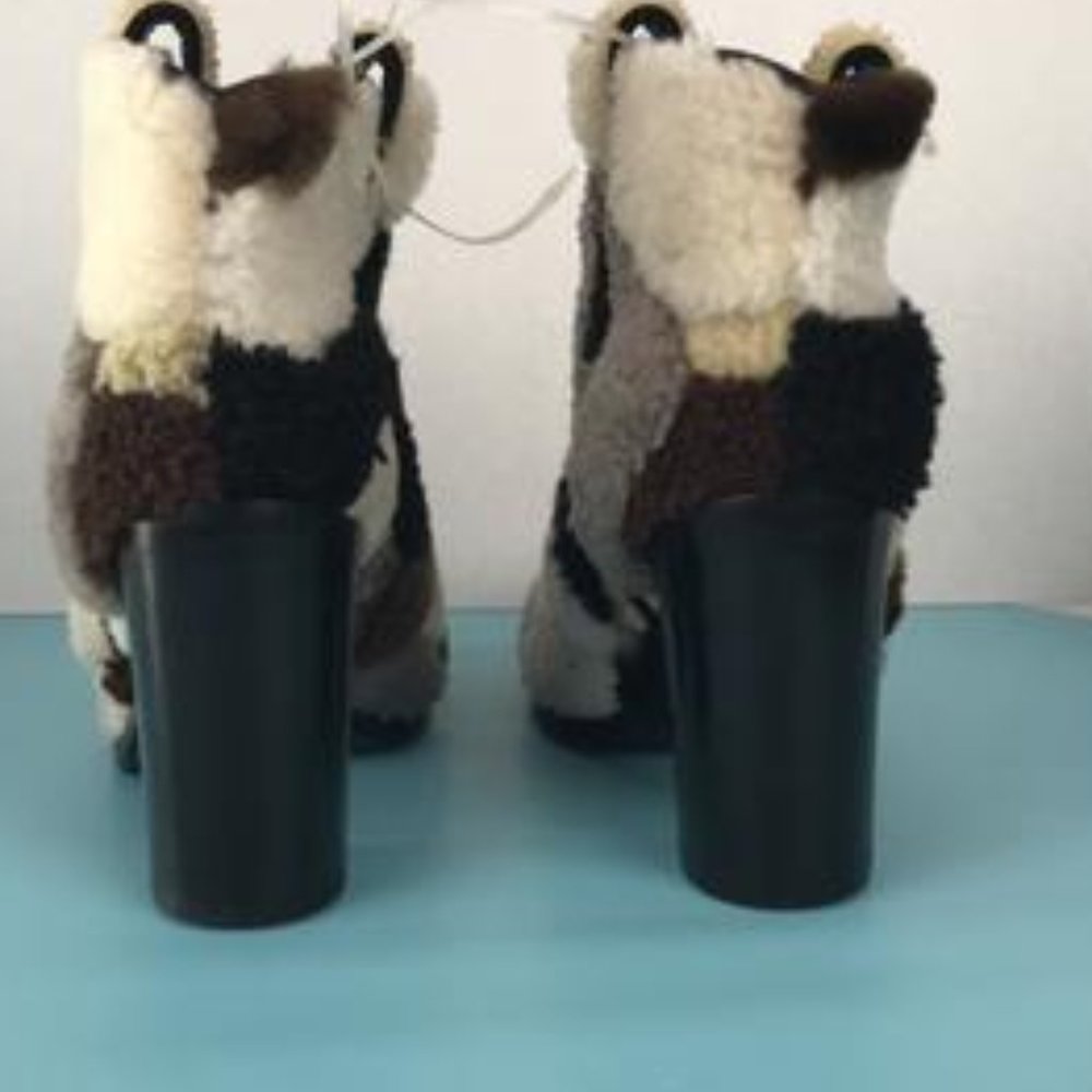 Laurence Dacade Patchwork Shearling Booties - Picture 4 of 7